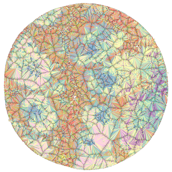 Aged mouse spleen cell network showing cells and their links to the nearest endothelial cells